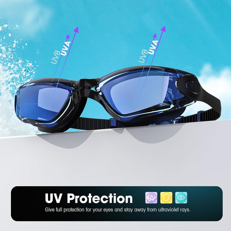 Braylin Swim Goggles, 2-Pack Swimming Goggles, Anti Fog, No Leaking For Adult Women Men Youth - Image 2